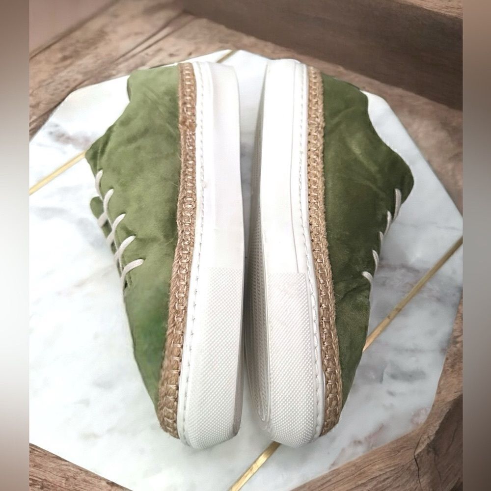 PAJAR Canada Espadrille Jade Green Velvet Sneakers Size 40 - Picture 9 of 15